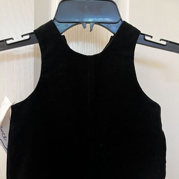 Florence Eiseman Black Velvet Snowman Longall Overalls Romper Boys 6 Months NWT - Picture 11 of 13